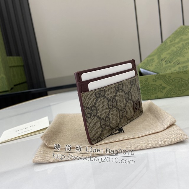 Gucci專櫃古馳最新款飾GG細節卡片夾卡包 jh2306型號：768248